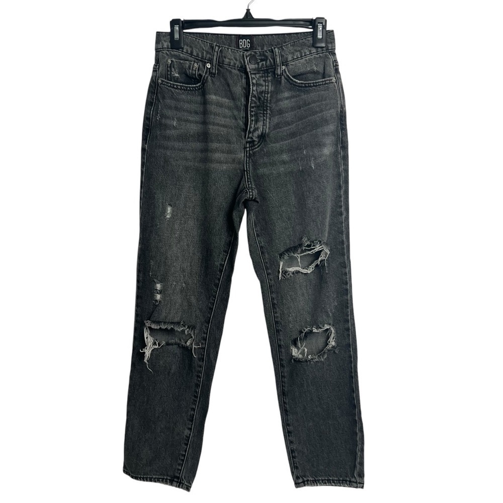 BDG Urban Outfitters Women Gray/Black Jeans Sz 26 (1/2) Button Fly Slim Straight